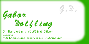 gabor wolfling business card